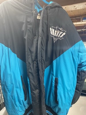San Jose Sharks 1990s Puffer Jacket Zippers With Hood