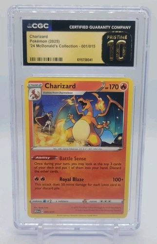 2025 POKEMON MCDONALD'S COLLECTION #001/015 CHARIZARD CGC 10 PRISTINE