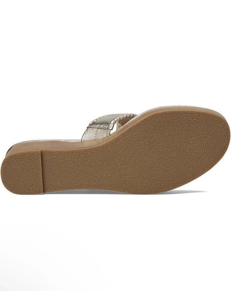 Sandalia para mujer Jack Rogers Jacks Mid Wedge-Stacked | Corcho metálico/Pltainum 8 Foto 3 de 4