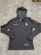 Colosseum Oklahoma Sooners Henley Pullover Hoodie Men  s Medium Camo Grey