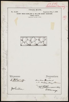 Henry Wren Rowland amp William Henry Harrison Pears Logo brand Tinned Fruits