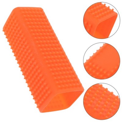 Pet Hair Cleaner Brush in Orange for Sofas Carpets Clothes and Car Seats