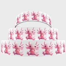 5/8 inch 1 yard Axolotl Salamander Petting Zoo Grosgrain Ribbon 1282312