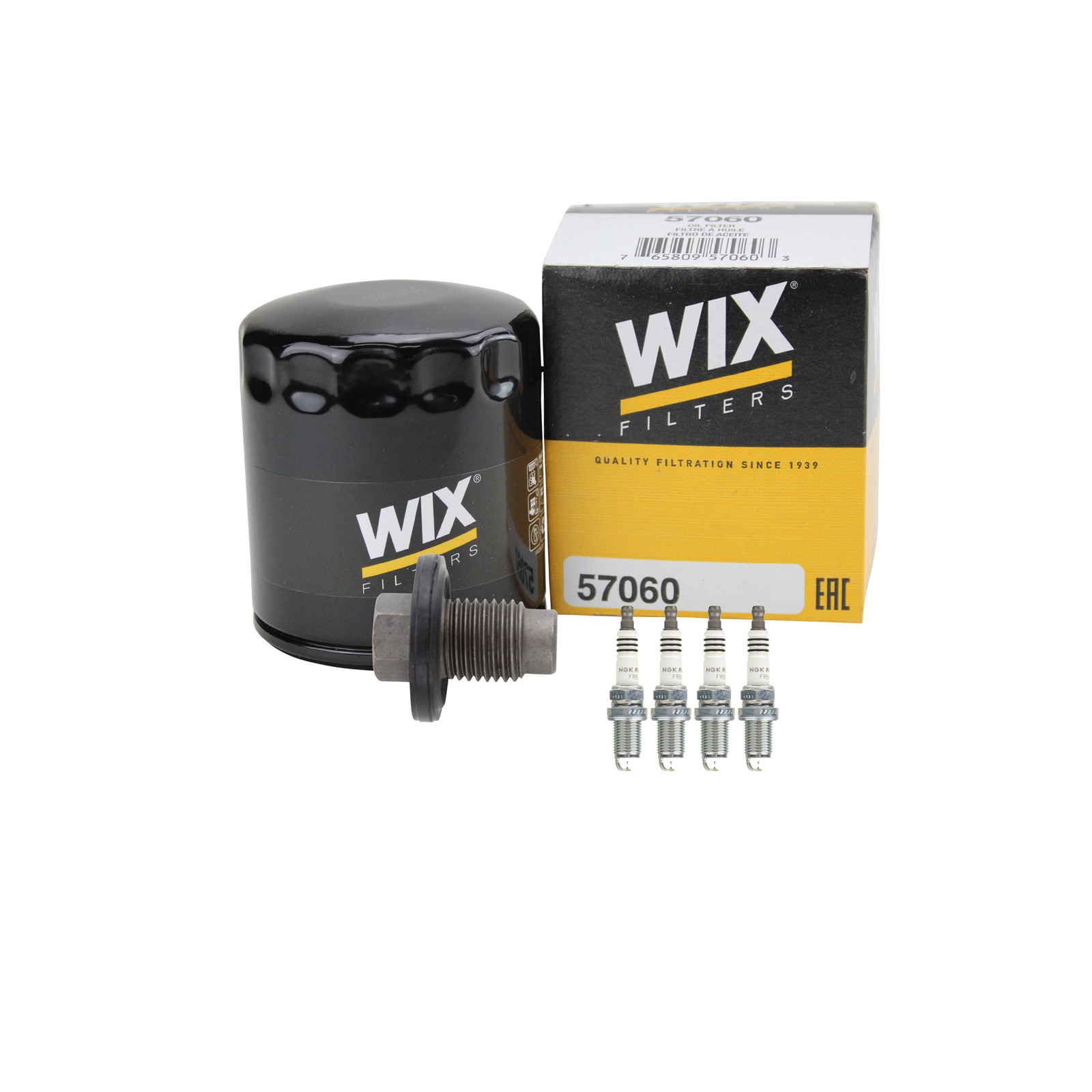 Wix Engine Oil Filter  NGK 4 Spark Plugs kit for Avenger Caliber Patriot L4