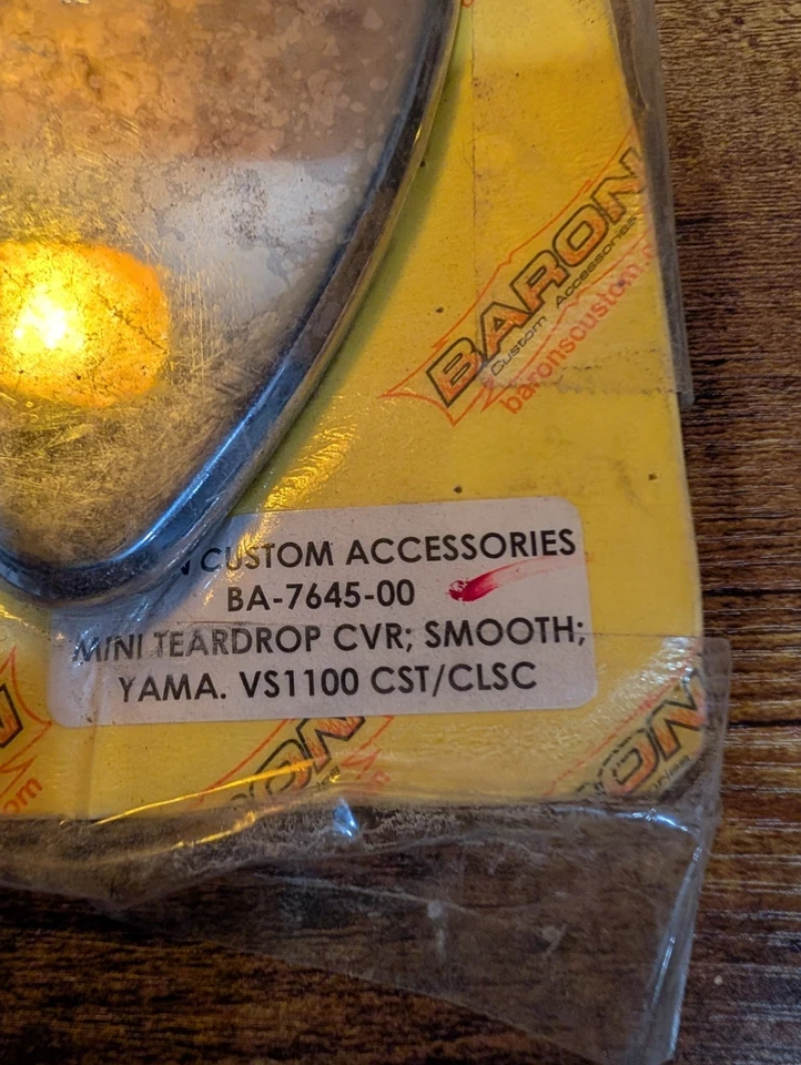 Mini cubierta de lágrima Baron cromada para motor lateral izquierdo BA-7645-00 Yamaha Vstar Foto 2 de 4
