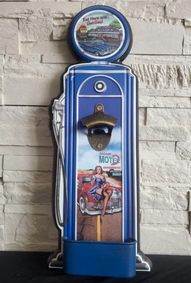 DÉCAPSULEUR MURAL VINTAGE METAL THÈME VOITURE (COLLECTION DÉCORATION VINTAGE) - Photo 1/4