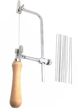 Juwelier Säge mit Holzgriff, Einstellbar dazu 144 Sägeblätter(6x24)1/0-6/0