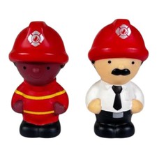 ELC Happyland Lot Of 2 Firemen 3 Inches Red H...