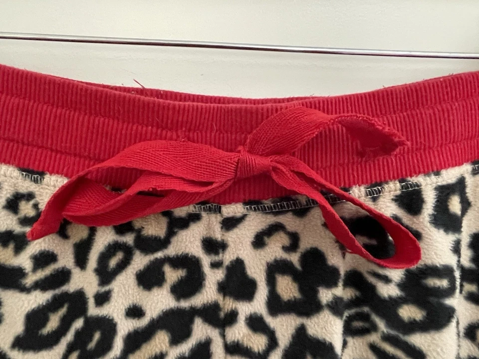 Niños Niñas Estampado Leopardo Acogedor Polar Cintura Ajustable Pantalones de Salón Marrón S 3/5 Foto 3 de 4