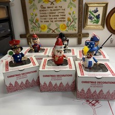 Steinbach wooden ornament set of 6 Germany vintage