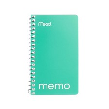 3 Pack Mead Wirebound Memo Memo Book, College Ruled, 60 Sheets, 5in X 3in