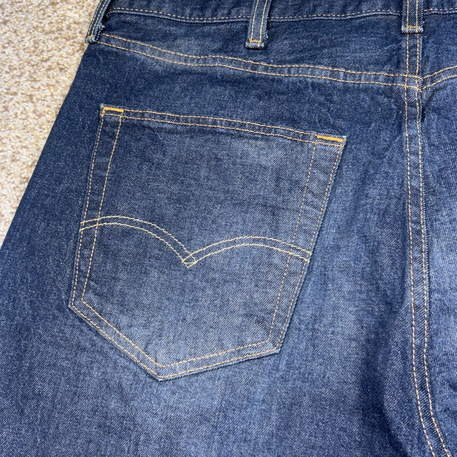Levi's 501 Jeans Straight Leg Button Fly Denim Blue Mens Size 40x34 Fits 39 X 33 - View 15