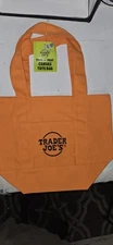 Trader Joe's Mini Canvas Tote Bag - Halloween Limited Edition - ORANGE