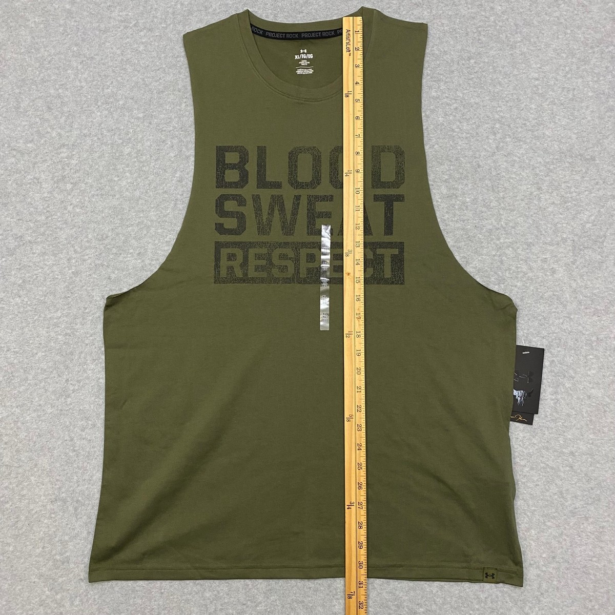 Under Armour Project Rock BSR Sleeveless Tank Top Green Men