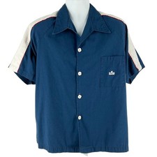 70s Kings Road button up shirt terry cloth panel sleeves 1970s vintage