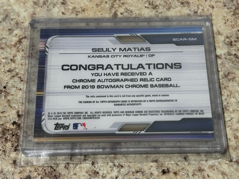 2019 Bowman Chrome Seuly Matias Rookie Auto Jersey Patch # 17 Of 25 Jersey #! - Image 3 of 3