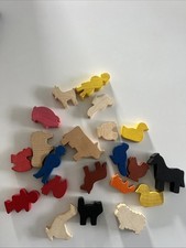 Vintage - Spiel - Holzfiguren - Kinderspielzeug - Spielfiguren 