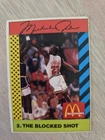Michael Jordan Rare 1990 McDonald's Sports Card Tips #2 The Blocked Shot