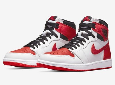 Nike Air Jordan 1 Retro High OG Shoes Heritage White Red 555088-161 DAMAGED BOX