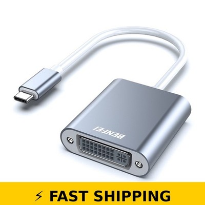 Benfei USB C to DVI Adapter - Thunderbolt 3/4 Compatible - Grey