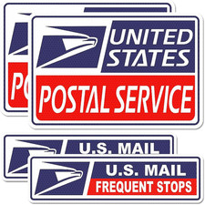 4 Pack Reflective Rural Mail Delivery Magnets, Professional U.S. Driver Magnetic