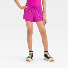 All In Motion Girls 2 in 1 Shorts LARGE 10-12 Violet New W Tags