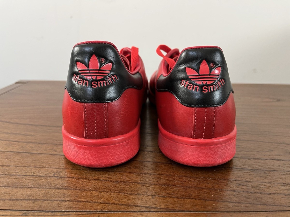 Adidas + Raf Simons Red Leather Stan Smith Sneakers Mens Size 12