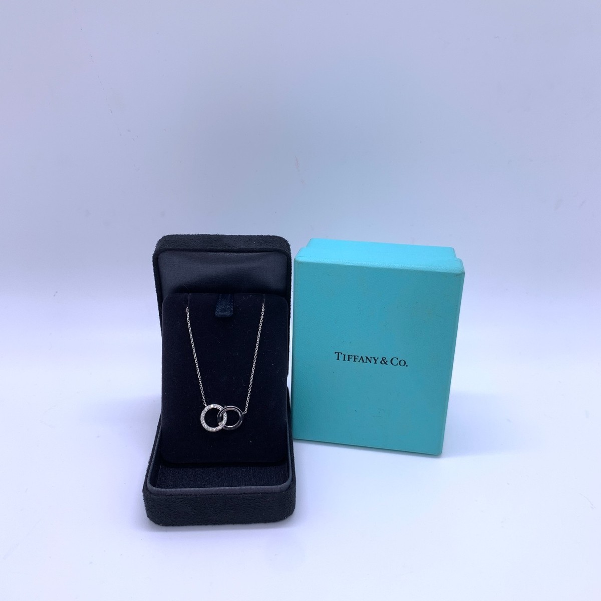 Tiffany & Co. CHARMA  Diamond Pendant Necklace 18K White Gold View 3