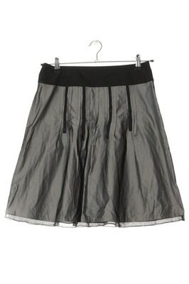 MINX BY EVA LUTZ Glockenrock Damen Rock Gr. DE 36 hellgrau-schwarz Elegant
