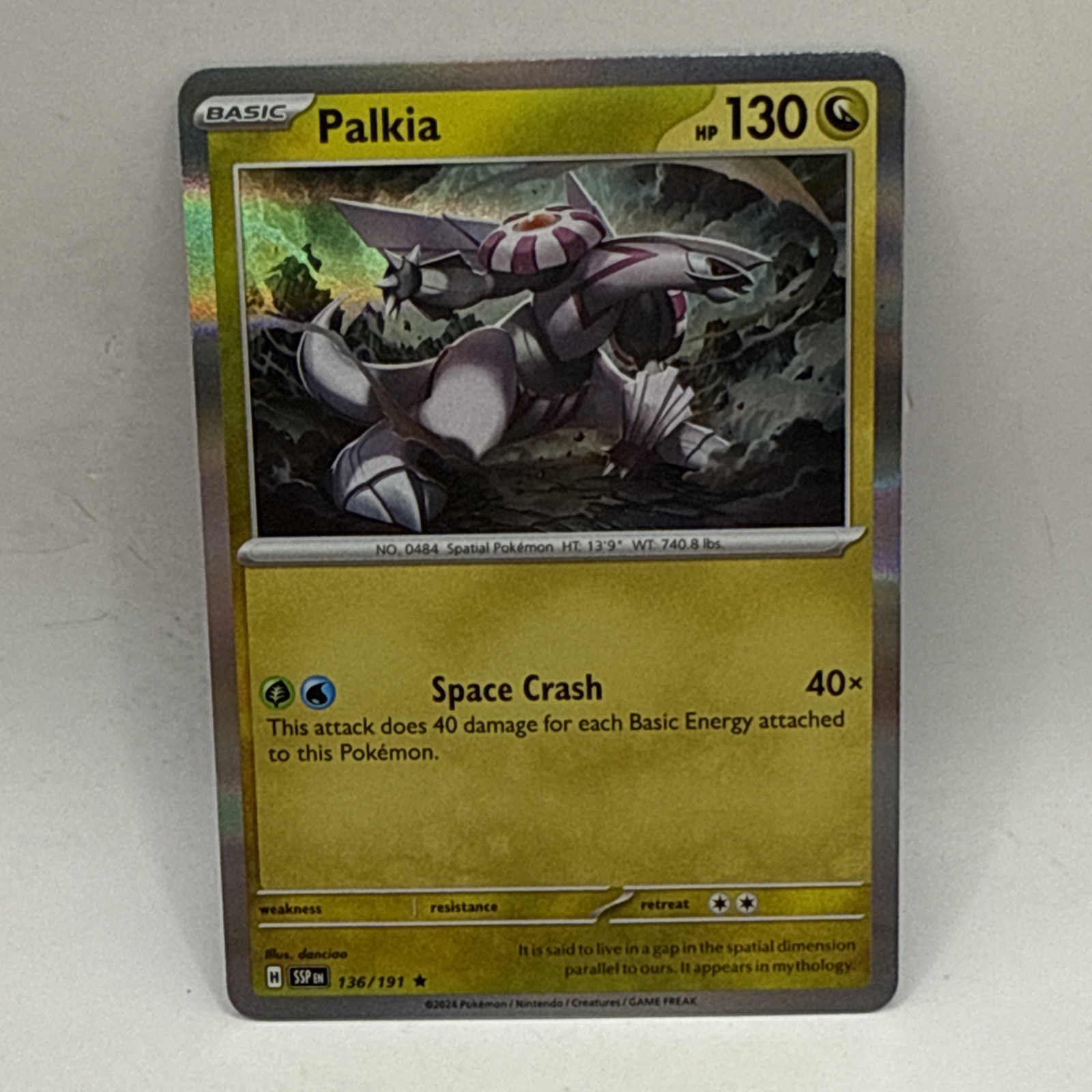 Palkia 136/191 - Pokemon Surging Sparks - Holo - LP Trading Card