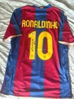 Ronaldinho SIGNED Autographed AUTO NIKE Soccer Jersey BECKETT BAS Authenticated