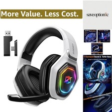 2.4GHz Wireless Gaming Headset for PC, Ps5, Ps4 - Lossless Audio USB  Type-C...