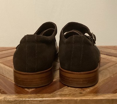 Gordon Rush Harper Sz 12 Men Double Monk Strap Brown Rich Calfskin Leather/Suede Gordon Rush Harper Men main image 4