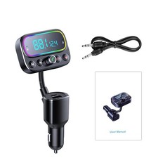 LCD Bluetooth 5.0 Car Wireless FM Transmitter Adapter USB PD Charger Hands-Free