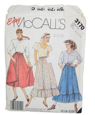 McCall's 3170 Easy Flared or Gathered Skirts Pattern Misses' 10-14 Uncut Vtg