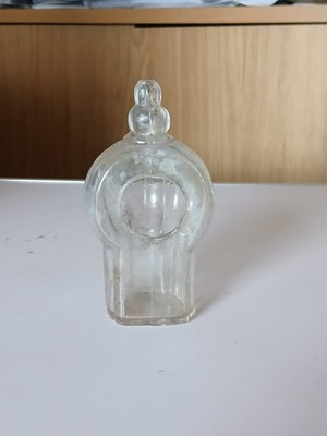 Alter Vogelkäfig Tränke/Futterhaus aus Glas