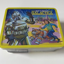 New - 2013 SDCC Exclusive BattleStar Galactica Retro Tin Tote W/ Figures