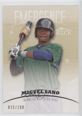 2012 Leaf Rize Draft Emergence Gold 72/100 Miguel Sano #EM-17 q3g