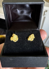 Boucles d'oreille en pépites d'or Australie 24k - 1,87g