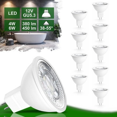 GU5.3 LED 4W 6W Reflektor Leuchtmittel MR16 12V Lampe Birne Halogen Ersatz Set