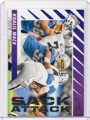 2024 Score - Sack Attack Khalil Mack #9 Los Angeles Chargers