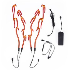 2PCS Motorcycle Helmet Light Kit,Helmet Cycling LED Sticker Light Night Ridin...