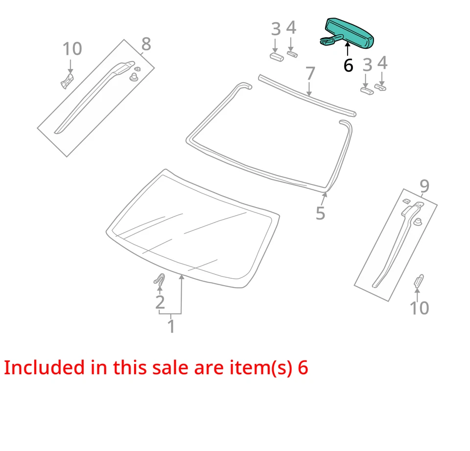 2002-2004 Honda Cr-v Interior Rear View Mirror Oem FA47X - Image 2 of 3