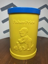 Vintage 1977 Fisher Price Shape sorter Tube With Extra Blocks
