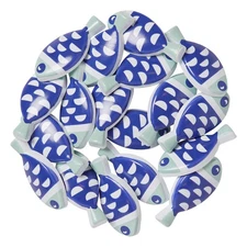 Company Blue Fish Buttons 18 Piece