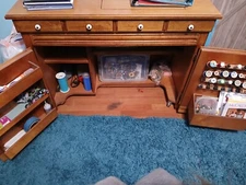 vintage sewing machine table cabinet