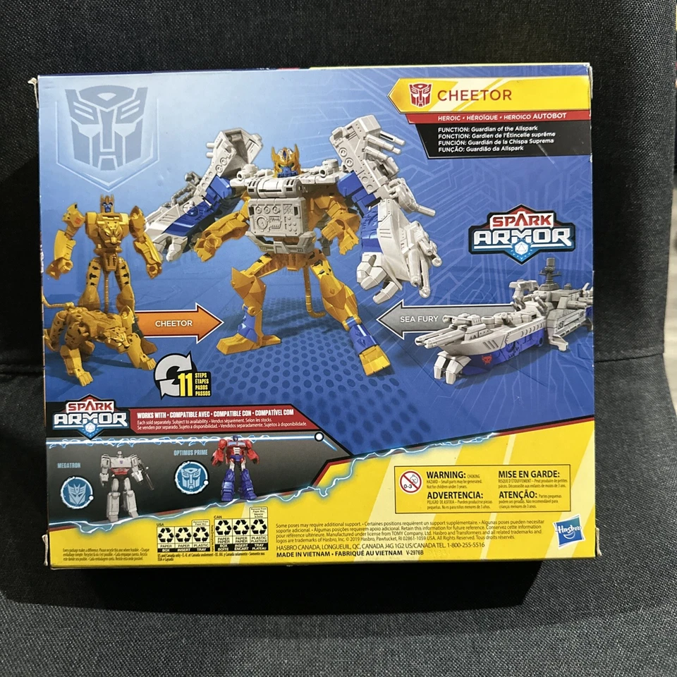 Transformers Cyberverse Power Of The Spark Cheetor y armadura de chispa Sea Fury  Foto 3 de 4