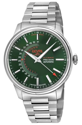 Gevril Men's 49204B Guggenheim Swiss Automatic Stainless Steel Watch - New