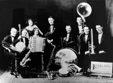 The Hollis Peavey Jazz Bandits Pose For A Studio Group Old Jazz Photo