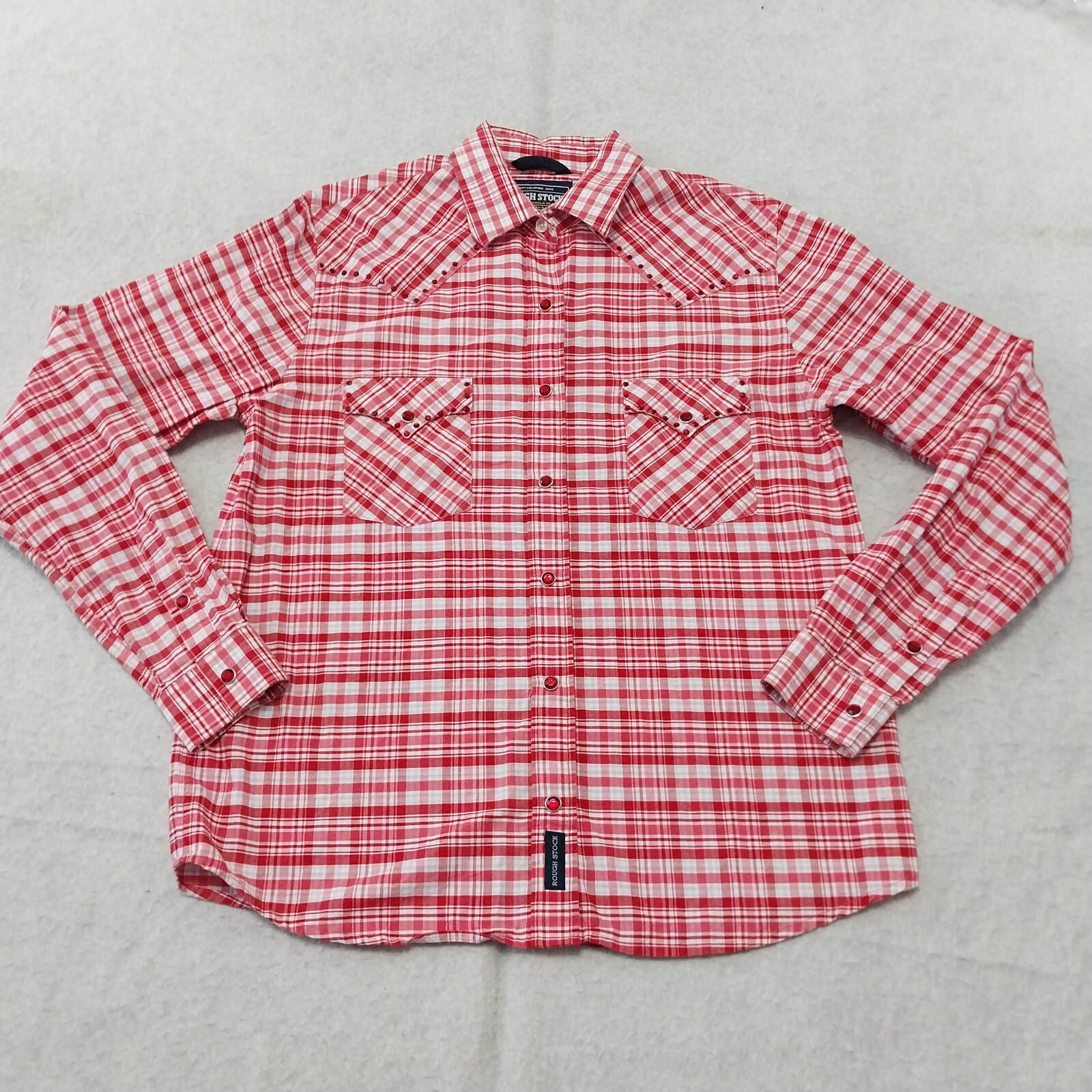 Rough Rider Pearl Snap Ruby Rhinestone Western Sh… - image 1